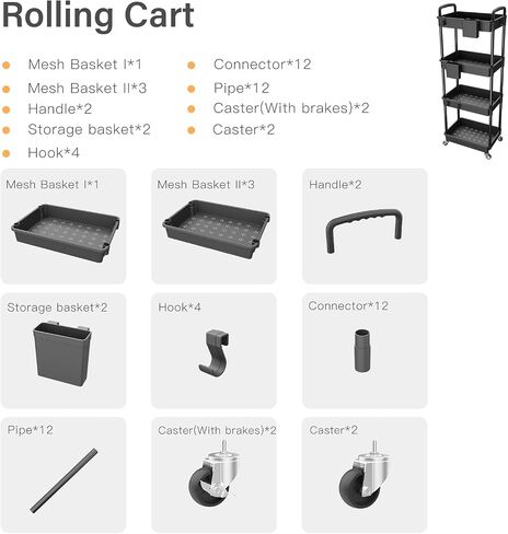 3 Tier Rolling Utility Cart with Drawer,Rolling Storage Cart,Storage Cart for Kitchen,Bathroom,Living Room,Storage Organizer with Iron Wheels(Green) in Saudi Arabia