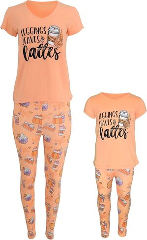 Unique Baby Girls Matching Mommy and Me Lattes Pant Set in Saudi Arabia