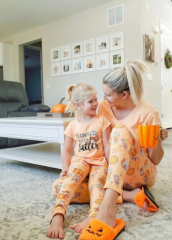 Unique Baby Girls Matching Mommy and Me Lattes Pant Set in Saudi Arabia