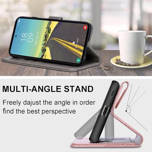 Designed for Motorola Moto G 5G 2022 Case Wallet,Women Flip Folio Cover with Embossed PU Leather Stand Credit Card Holders Slots Wrist Strap Phone Case for Moto G 5G 2022 (Gray Flower) in Saudi Arabia