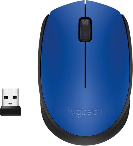 Logitech M170 Wireless Mouse, 2.4 GHz with USB Mini Receiver, Optical Tracking, Long Battery Life, Ambidextrous Compatible with Chromebook, Windows, & Mac, Blue, 910-004800 (Renewed) in Saudi Arabia