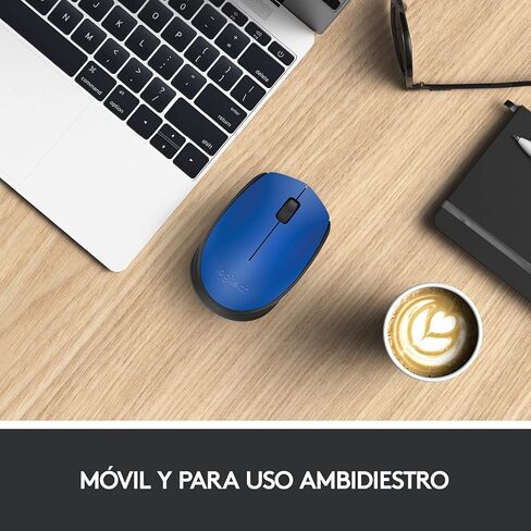 Logitech M170 Wireless Mouse, 2.4 GHz with USB Mini Receiver, Optical Tracking, Long Battery Life, Ambidextrous Compatible with Chromebook, Windows, & Mac, Blue, 910-004800 (Renewed) in Saudi Arabia