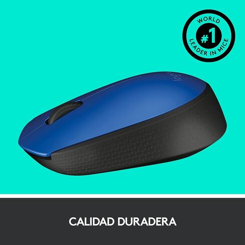 Logitech M170 Wireless Mouse, 2.4 GHz with USB Mini Receiver, Optical Tracking, Long Battery Life, Ambidextrous Compatible with Chromebook, Windows, & Mac, Blue, 910-004800 (Renewed) in Saudi Arabia