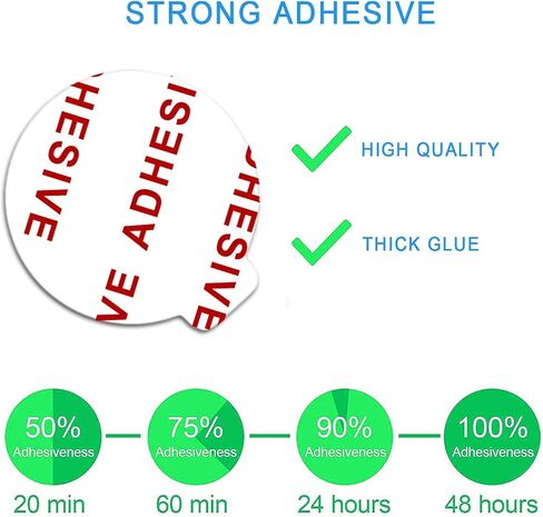 12 Pack Very High Bond Sticky Adhesive [Easy to Peel Off] Replacement Compatible with Socket Mount Base Sticker Pads for Collapsible Grip & Stand (White) in Saudi Arabia