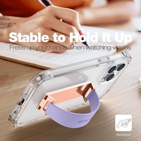 Phone Grip Finger Ring Holder 3.23 Inch, Phone Slim Finger Ring Holder Kickstand 2 in 1, Compatible with iPhone Samsung and Most Smartphones, Pink in Kuwait