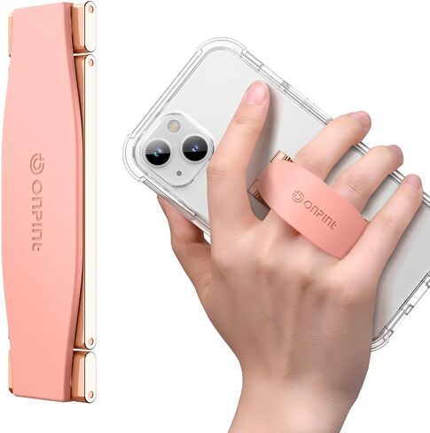 Phone Grip Finger Ring Holder 3.23 Inch, Phone Slim Finger Ring Holder Kickstand 2 in 1, Compatible with iPhone Samsung and Most Smartphones, Pink in Kuwait