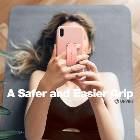 Phone Grip Finger Ring Holder 3.23 Inch, Phone Slim Finger Ring Holder Kickstand 2 in 1, Compatible with iPhone Samsung and Most Smartphones, Pink in Kuwait