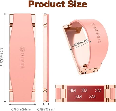 Phone Grip Finger Ring Holder 3.23 Inch, Phone Slim Finger Ring Holder Kickstand 2 in 1, Compatible with iPhone Samsung and Most Smartphones, Pink in Kuwait