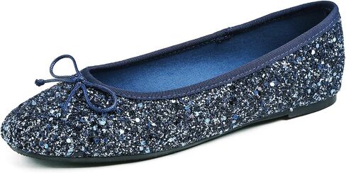 FEVERSOLE Women's Bling Soft Cushioned Comfort Flats Sparkle Party Ballets in Saudi Arabia