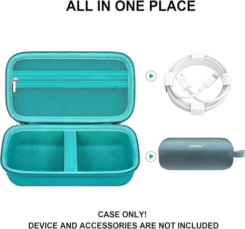 Hard Carrying Case for Bose SoundLink Flex Bluetooth Speaker, Travel Case with Zipper Mesh Pocket for USB-C Cable, Manuals and Other Accessories, Rose Gold+Rose Gold in Kuwait