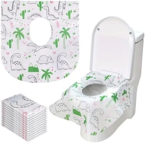 Toilet Seat Covers Disposable - 10 Pack Individually Wrapped Potty Covers for Toddlers, Kids, and Adults, Public Restroom Toilet Seat Covers, Travel, Airplane, Road Trips, Camping in Saudi Arabia