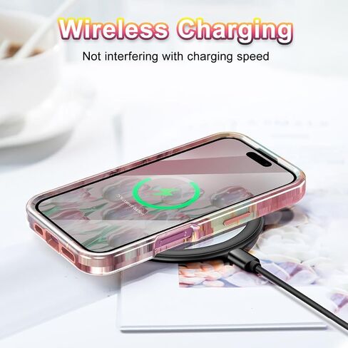 حافظة Btscase لهاتف iPhone 16 Plus (2024)، [تم اختبار السقوط من الدرجة العسكرية] تصميم نمط رخامي نحيف متين مقاوم للصدمات للنساء والفتيات والرجال، غطاء واقٍ مضاد للخدش لهاتف iPhone 16 Plus، ذهبي وردي بالكامل in Kuwait