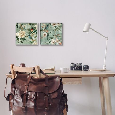 Stupell Industries Hummingbirds & Florals 2 Piece Framed Giclee Art Set by Reneé Campbell in Saudi Arabia