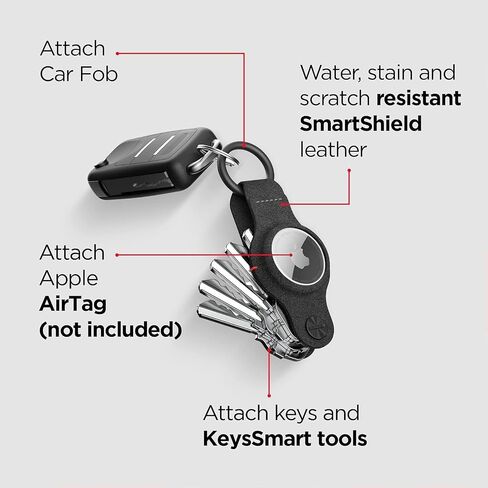 حامل بطاقة هوائية KeySmart SlimCard للمحفظة - حامل بطاقة AirTag للمحفظة الرفيعة للغاية - حامل بطاقة AirTag مع فتحة حبل - حامل بطاقة هوائية لمحفظة القفل التلقائي لملحقات AirTag - حامل AirTag 2 Pack in Kuwait