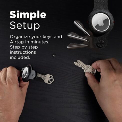 حامل بطاقة هوائية KeySmart SlimCard للمحفظة - حامل بطاقة AirTag للمحفظة الرفيعة للغاية - حامل بطاقة AirTag مع فتحة حبل - حامل بطاقة هوائية لمحفظة القفل التلقائي لملحقات AirTag - حامل AirTag 2 Pack in Kuwait