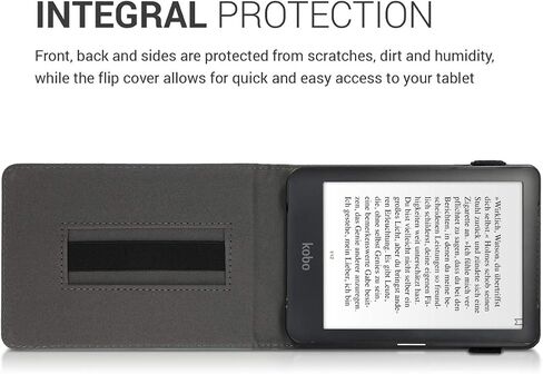 غطاء kwmobile متوافق مع Kobo Clara HD - حافظة مع حزام + حامل - لون نعناعي in Saudi Arabia