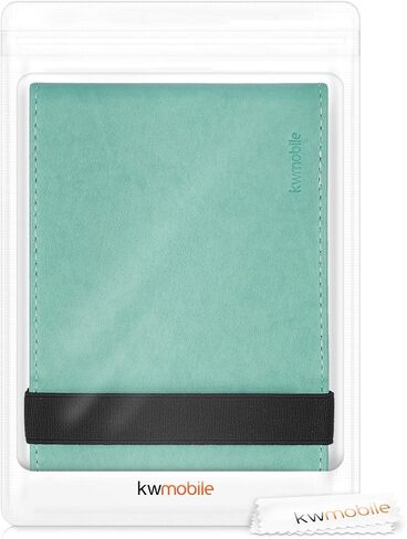 غطاء kwmobile متوافق مع Kobo Clara HD - حافظة مع حزام + حامل - لون نعناعي in Saudi Arabia