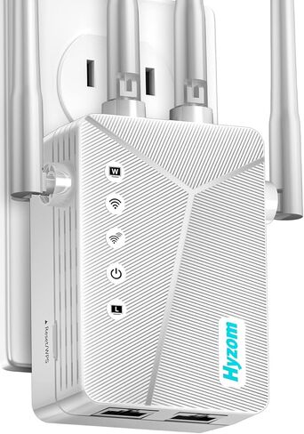 WiFi Extender Signal Booster for Home - Up to 7,000 sq.ft Coverage, Easy Set Up WiFi Repeater, Ultra-Stable Wireless Internet Booster, Long Range 4-Omnidirectional Antennas in Kuwait