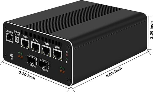 10GbE SFP+ Micro Firewall Appliance Mini PC, Intel Core i5 1240P 12C/16T Barebone NO RAM NO SSD 4xIntel I226-V 2.5GbE 2*Intel 10Gb Network Card Firewall Home Server/Router 1xConsole in Saudi Arabia
