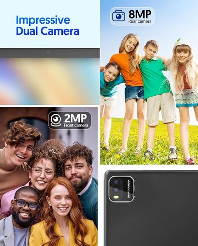 Tablet 10 inch Android 14 Tablets 2024 Newest, 6GB RAM 64GB ROM 1TB Expanded, 6000mAh Battery, 5G Wi-Fi 6, 2MP+8MP Dual Camera, Bluetooth, 1280 * 800 FHD IPS Tablet with Keyboard(Black) in Kuwait