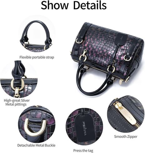 حقيبة يد من الجلد الطبيعي، حقيبة كروس، حقيبة كتف من الجلد اللامع، طباعة جلد الفهد للنساء in Kuwait