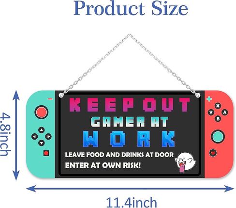 لوحة لافتة خشبية لديكور غرفة الألعاب، ديكور ألعاب عتيق على شكل لوحة ألعاب لتعليق غرفة ألعاب الفيديو، علامة مزدوجة الجوانب لغرفة الأولاد، علامة باب مضحكة لغرفة النوم، ملحقات هدايا اللاعب للأولاد in Kuwait