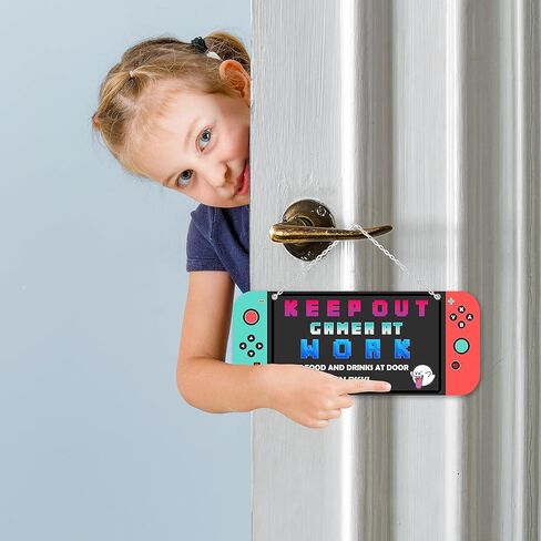 لوحة لافتة خشبية لديكور غرفة الألعاب، ديكور ألعاب عتيق على شكل لوحة ألعاب لتعليق غرفة ألعاب الفيديو، علامة مزدوجة الجوانب لغرفة الأولاد، علامة باب مضحكة لغرفة النوم، ملحقات هدايا اللاعب للأولاد in Kuwait