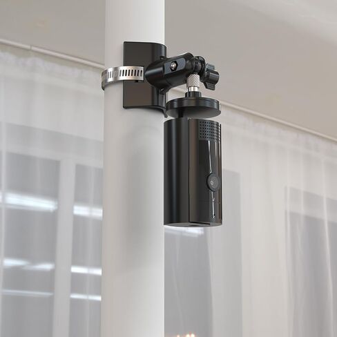 Outdoor Security Camera Pole Mount No-Drill for 1/4-Inch Attach Point Cameras Compatible with Ring Indoor Cam and More, Fits 1.96-7.87 Inch Pipes (Black) in Saudi Arabia