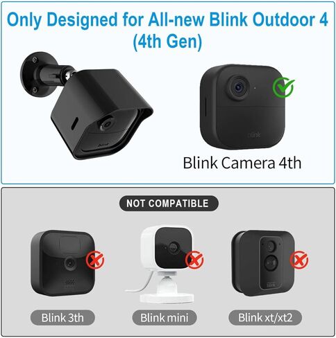 [2 Pack] Wall Mount Bracket for Blink Outdoor 4 (4th Gen), Blink Outdoor Camera Covers Weatherproof and 360-Degree Adjustable Mount for Home Security Camera System in Kuwait