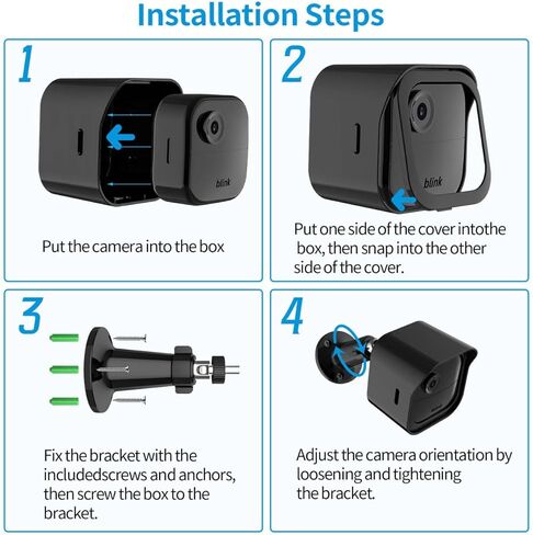 [2 Pack] Wall Mount Bracket for Blink Outdoor 4 (4th Gen), Blink Outdoor Camera Covers Weatherproof and 360-Degree Adjustable Mount for Home Security Camera System in Kuwait