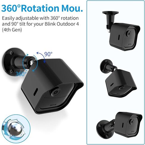 [2 Pack] Wall Mount Bracket for Blink Outdoor 4 (4th Gen), Blink Outdoor Camera Covers Weatherproof and 360-Degree Adjustable Mount for Home Security Camera System in Kuwait