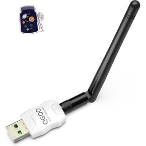 محول بلوتوث طويل المدى من الفئة 1 للكمبيوتر الشخصي، محول بلوتوث QGOO USB للكمبيوتر الشخصي 5.3+EDR، جهاز استقبال بلوتوث دونجل يدعم Windows10/8.1/8/7 (أبيض-084)