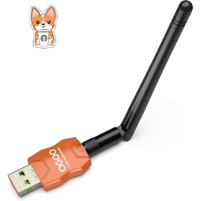 Class 1 Long Range Bluetooth Adapter for PC, QGOO USB Bluetooth Adapter for PC 5.3+EDR, Bluetooth Dongle Bluetooth Receiver Support Windows10/8.1/8/7（orange-234）