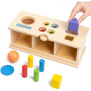 Montessori Toys for Babies 6-12 Months, Object Permanence Toys for Babies, 9 Month Old Baby Toys, Wooden Toys for Toddlers 1-3, Preschool Developmental Toys for Infants,1 Year Old Girl Boy Toys