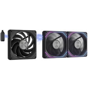 darkFlash G16 120MM Magnetic ARGB PC Case Fans - 3 Pack, Tool-Free Installation, up to 2200RPM Cooling, 4-Pin PWM, Sync with Motherboard RGB Software(Black)