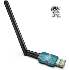 Class 1 Long Range Bluetooth Adapter for PC, QGOO USB Bluetooth Adapter for PC 5.3+EDR, Bluetooth Dongle Bluetooth Receiver Support Windows10/8.1/8/7（green-097）
