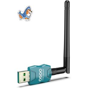 Class 1 Long Range Bluetooth Adapter for PC, QGOO USB Bluetooth Adapter for PC 5.3+EDR, Bluetooth Dongle Bluetooth Receiver Support Windows10/8.1/8/7（green-043）