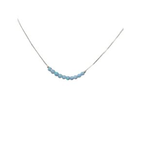 Purple Opal Beaded Necklace - Tiny 3mm Opal Bead Minimalist Jewelry - 925 Sterling Silver box chain 16 +2 Inch Extension Gift Women Girl Necklace