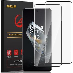 [عبوة من قطعتين] واقي شاشة لهاتف OnePlus 12R، صلابة 9H، شفاف عالي الدقة، مضاد للخدش، واقي شاشة زجاجي مقوى خالٍ من الفقاعات لهاتف OnePlus 12R 5G [ليس لهاتف OnePlus 12]