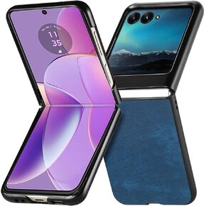 Case for Motorola Razr+ 2024/ Razr 50 Ultra/Razr 5/ Razr Gen 5, Hard PC Scratch-Resistant Anti-Fingerprint Slim Skin Friendly Leather Cover Case for Motorola Razr 50 Ultra. TP-Brown