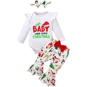 BIRTHDAY SHARK Baby Girl Christmas Outfit Infant The Baby Who Stole Christmas Bodysuit Girl Merry Christmas Clothes