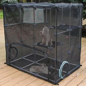 حاوية القطط الخارجية من INTURN Catio، مجموعة ميجا للاستخدام الخارجي والداخلي