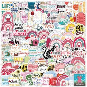 100 PCS Book Stickers for Kindle, Motivational Cute Book Waterproof Stickers for Laptops, Skateboards, Teens, Teachers for Water Bottle Laptop Luggage