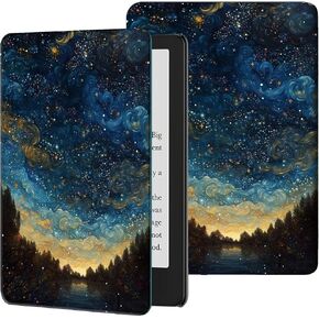 Slim Case for 6.8" Kindle Paperwhite (11th Generation-2021) and Kindle Paperwhite Signature Edition Lightweight Adjustable Stand Smart Shell Cover with Auto Wake/Sleep, A Art Galaxy