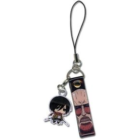Great Eastern Entertainment Attack On Titan Mikasa Sd Metal Cell Phone Charm