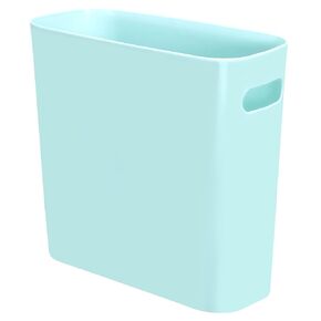 Youngever 1.5 Gallon Slim Trash Can, Plastic Garbage Container Bin, Small Trash Bin with Handles for Home Office, Living Room, Study Room, Kitchen, Bathroom (1 Pack Grey)