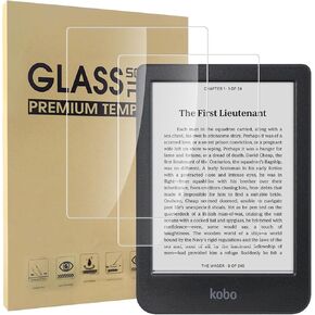 [2-Pack Screen Protector Compatible with Kobo Clara Colour 6" 2024/Clara BW 6" 2024/Clara 2E 6" 2022, [HD Clarity] [9 Hardness] Tempered Glass Replacement for Kobo Clara eReader 6 inch