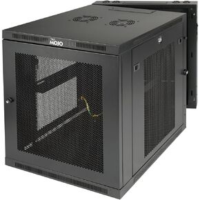 Fully Welded Server Cabinet, 12U Wall Mount Rack, 27.6inch Depth Network Rack, Mesh Door, Swing Out, Load Bearing 242lbs (110 kg), Network Cabinet for 19in Computer/AV/Data/IT Equipment
