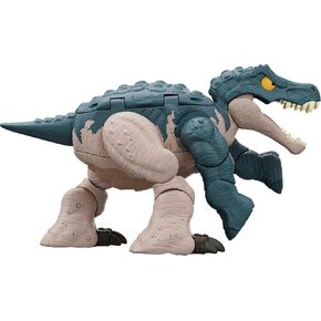 Mattel Jurassic World Stegosaurus to Carnotaurus Dinosaur Transforming Toy, 11 Step Double Danger 2 in 1 Toy, Fierce Changers