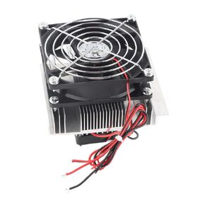Small Space Cooling, XD-35 60W 12V Thermoelectric Peltier Plate Module Cooling System DIY Kit for Small Space Cooling, Heatsink (with Cold end Fan)